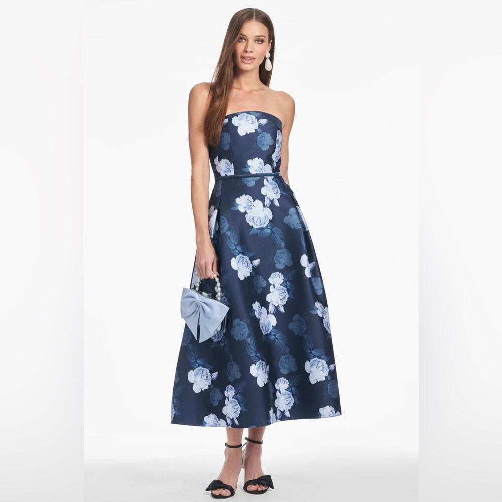 Sachin + Babi Shay Midi Dress in  Midnight Glacial Rose 14 - Picture 9 of 10